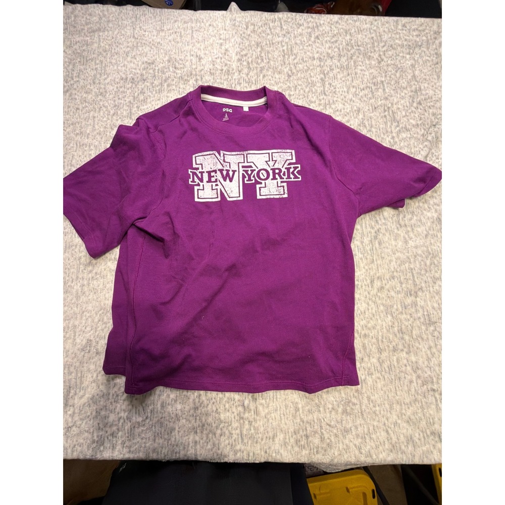 DSG Kids Purple New York Graphic T Shirt Size L Youth Short Sleeve NWOT